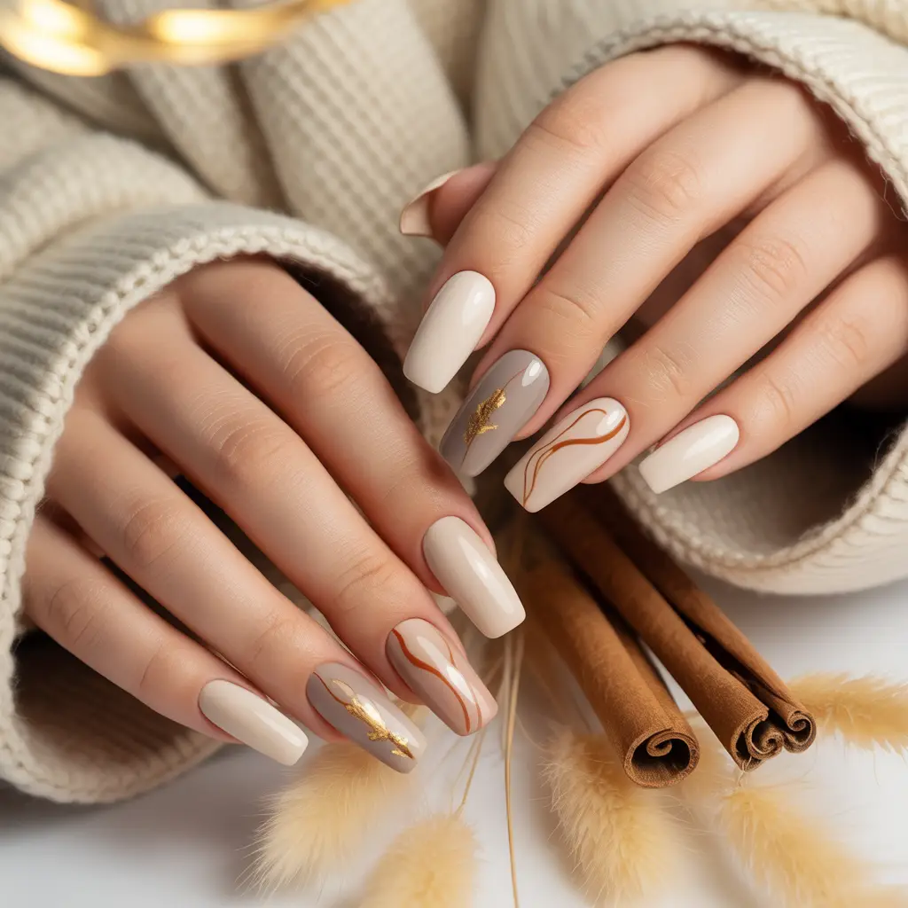 Oat Milk Neutral Nails