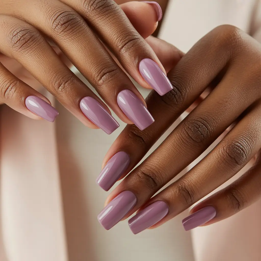 Orchid Mauve Gel Nails