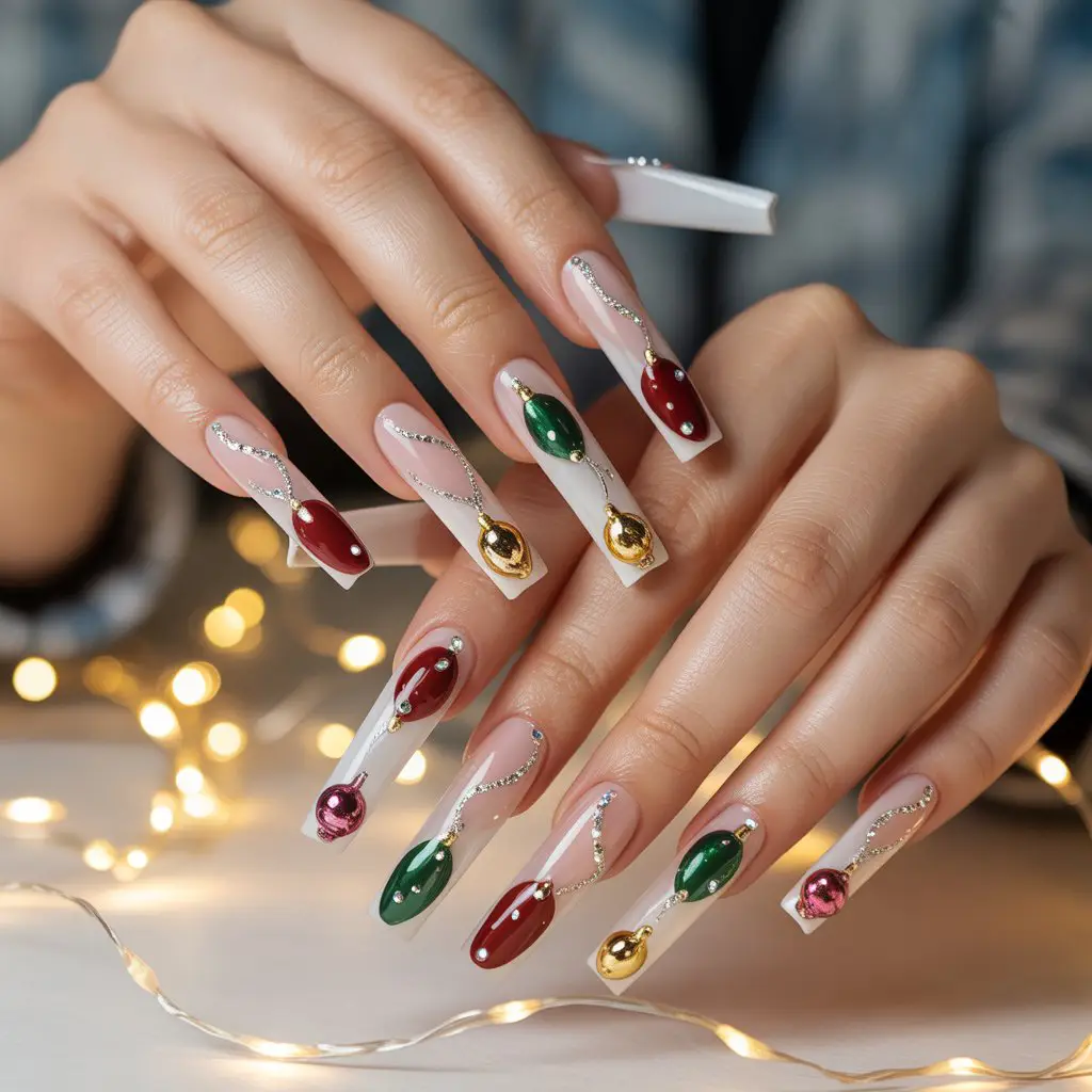 Ornament String Acrylic Art Nails