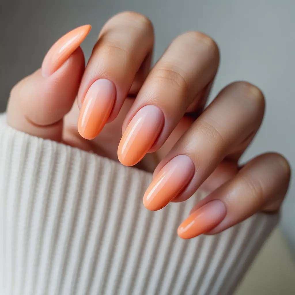 Peach Sorbet Ombre Nails
