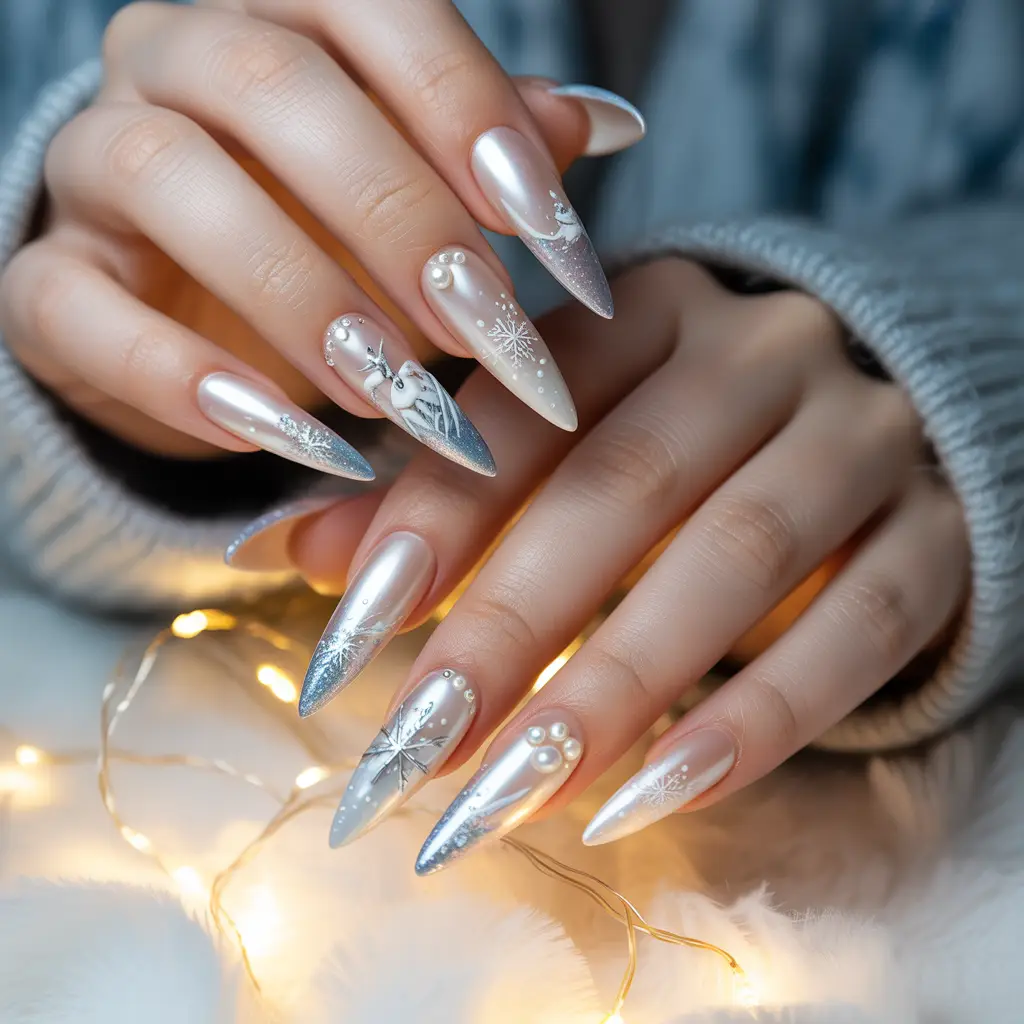 Pearl Snow Nails