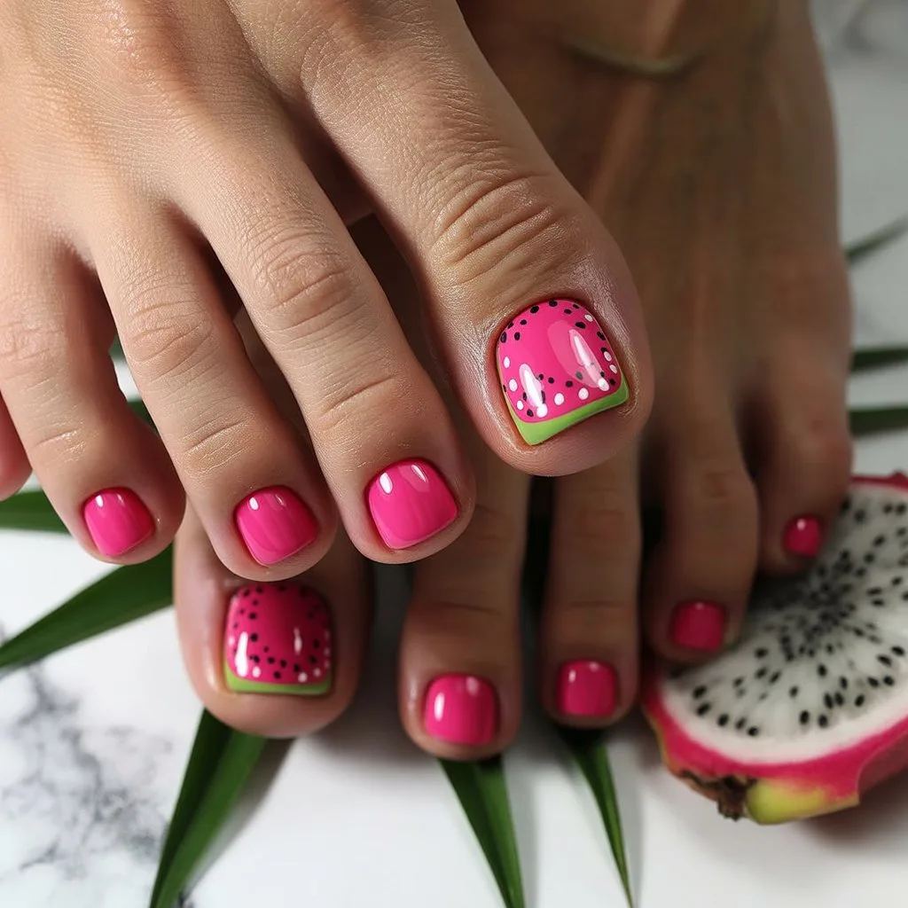 Pink Dragonfruit Dot Design