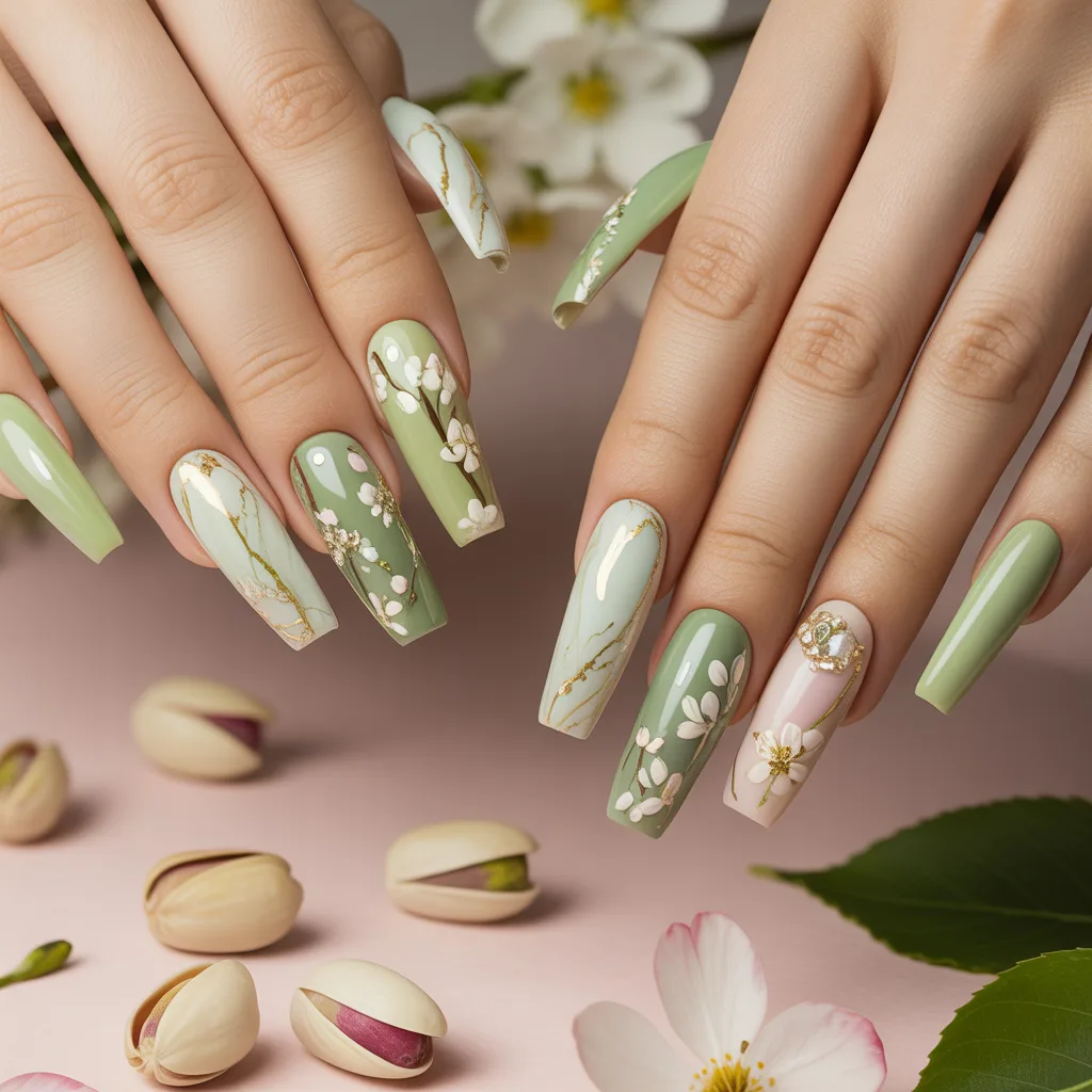 Pistachio Dream Nails