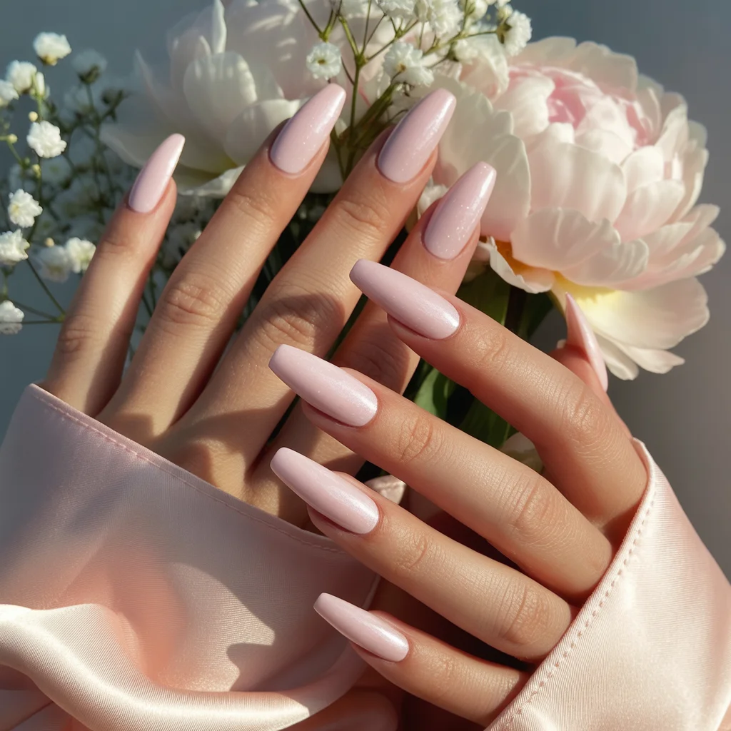 Powder Pink nails