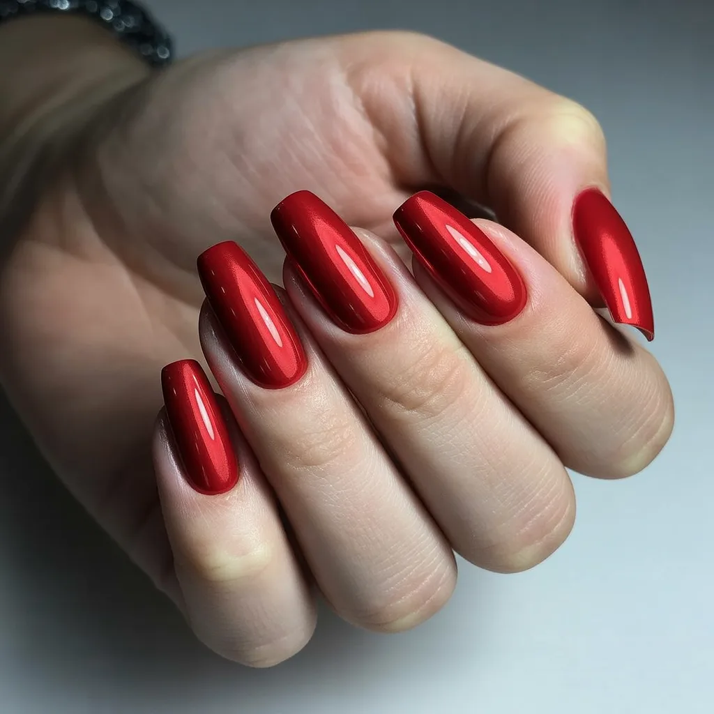 Red Chrome Nails