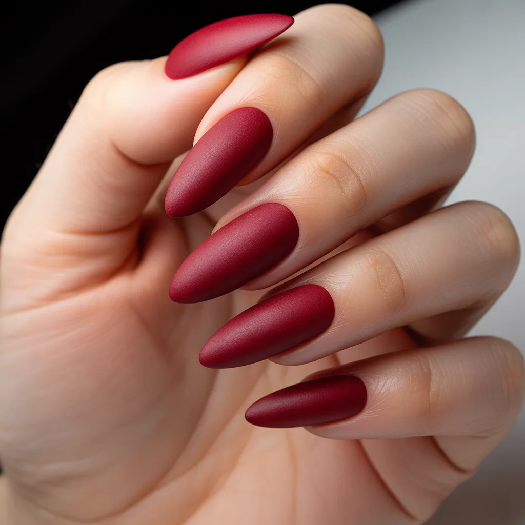 Red Velvet Matte Nails