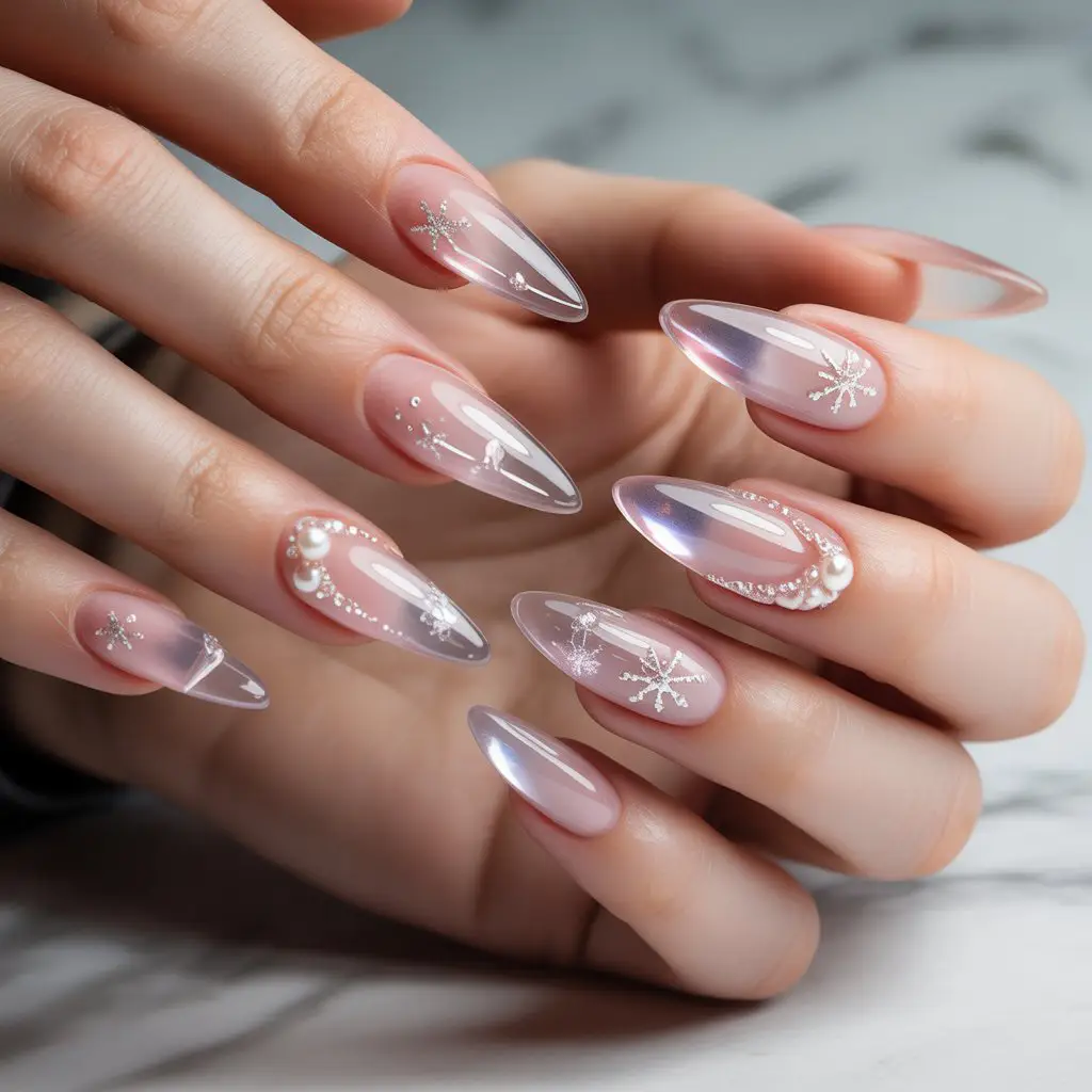 Rose Quartz Glass Nails