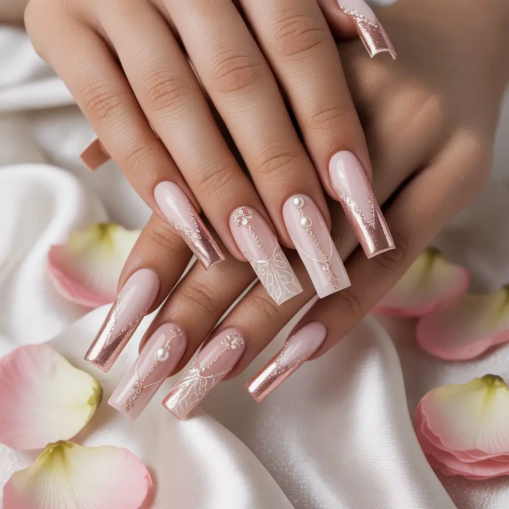 Rosy Whisper Nails