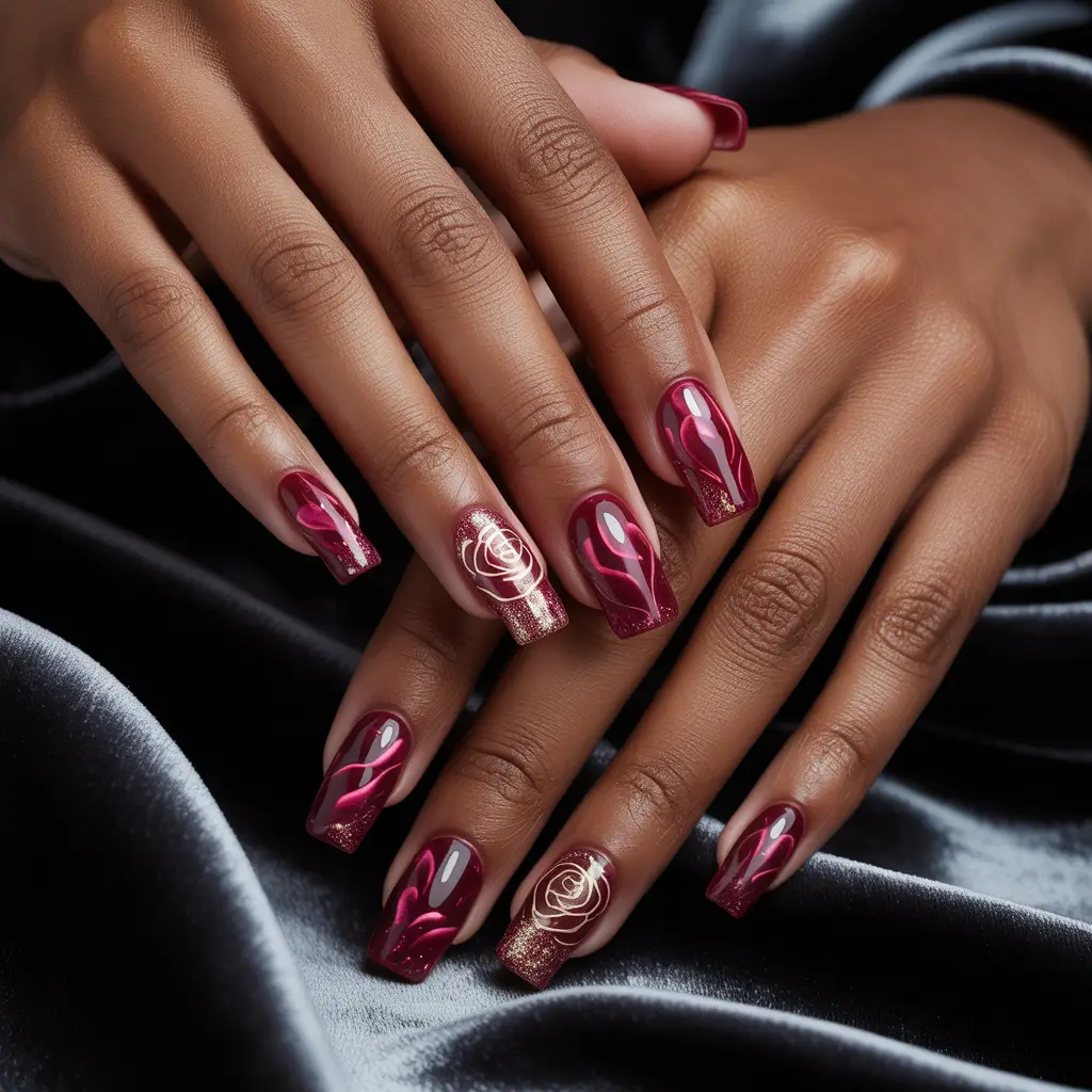 Ruby Rose Shine Nails