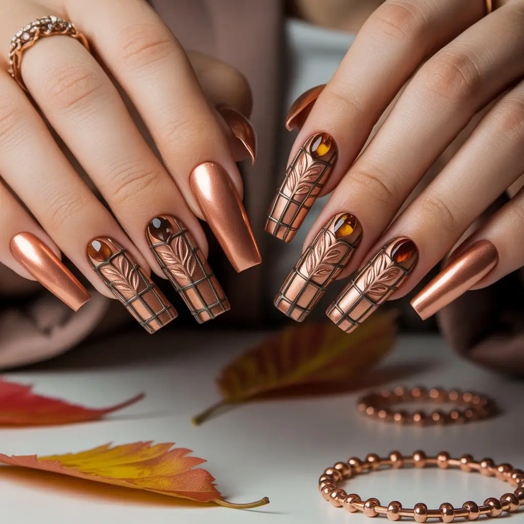 Rustic Copper Lattice Nails