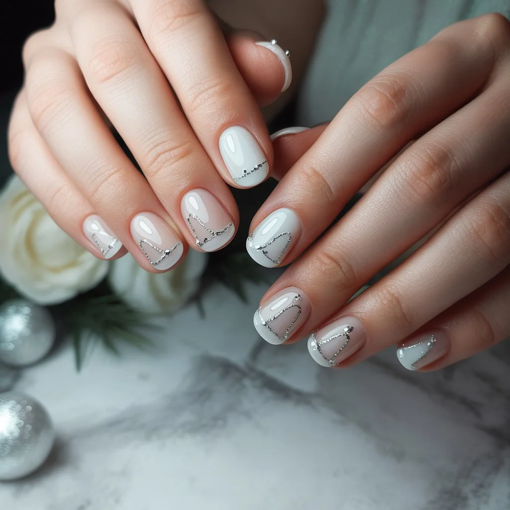 Silver Bell Edge Lines Nail