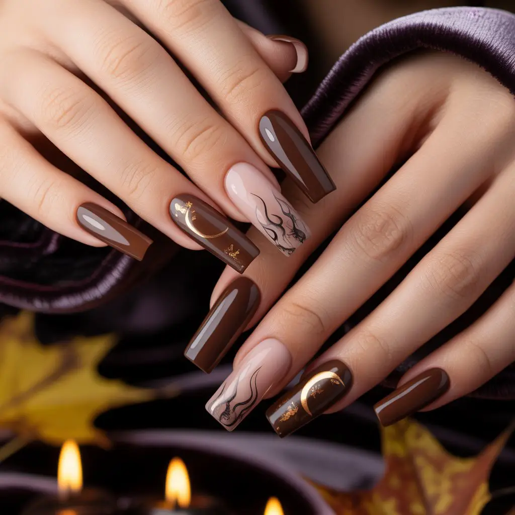 Smoky Cocoa Nails