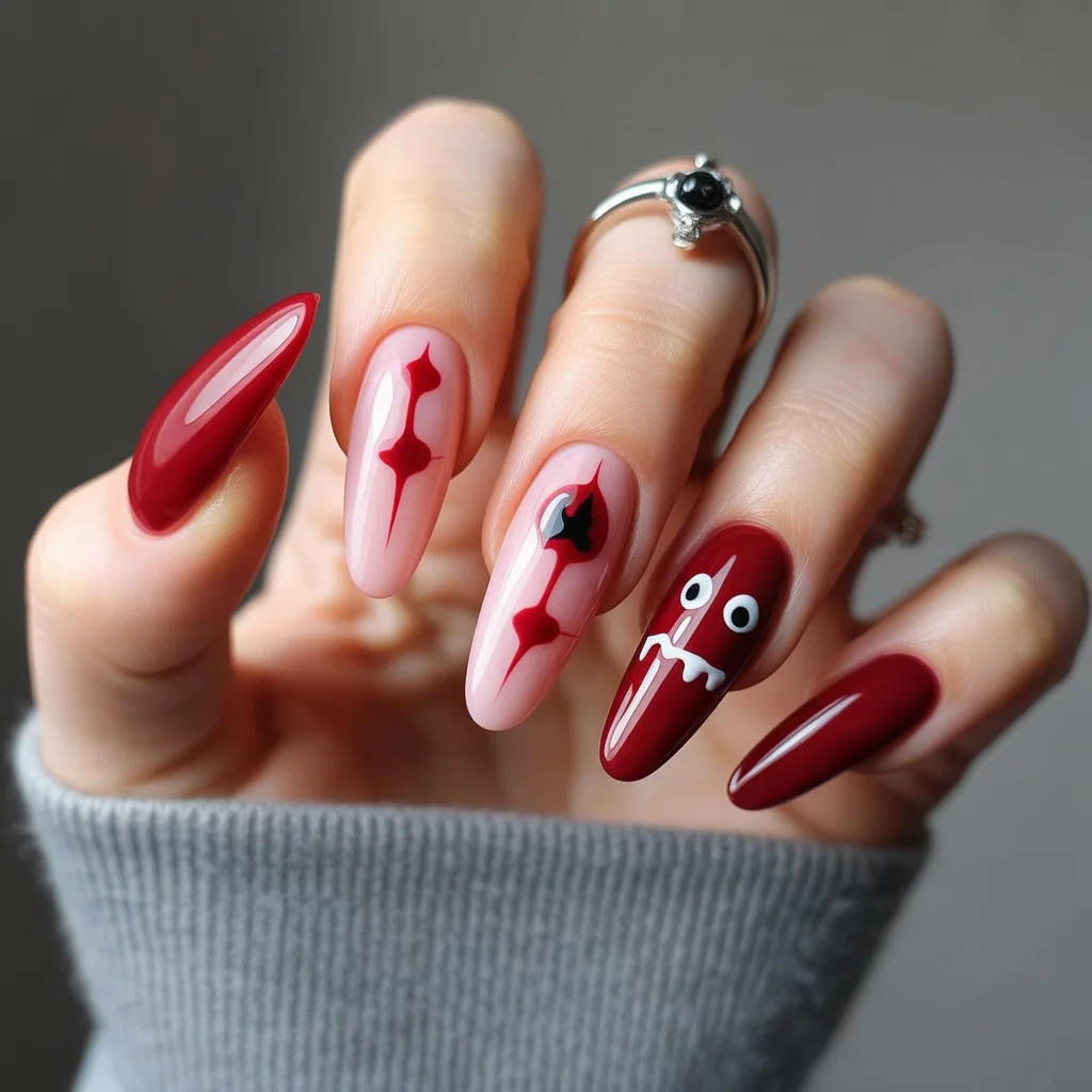 Smoky Cranberry Witch Nails