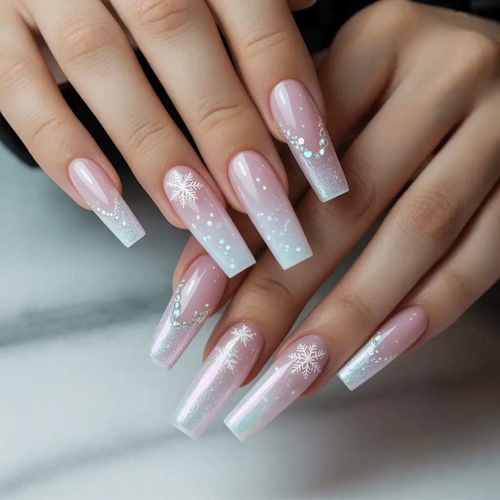 Snowberry Pink Aura Nails
