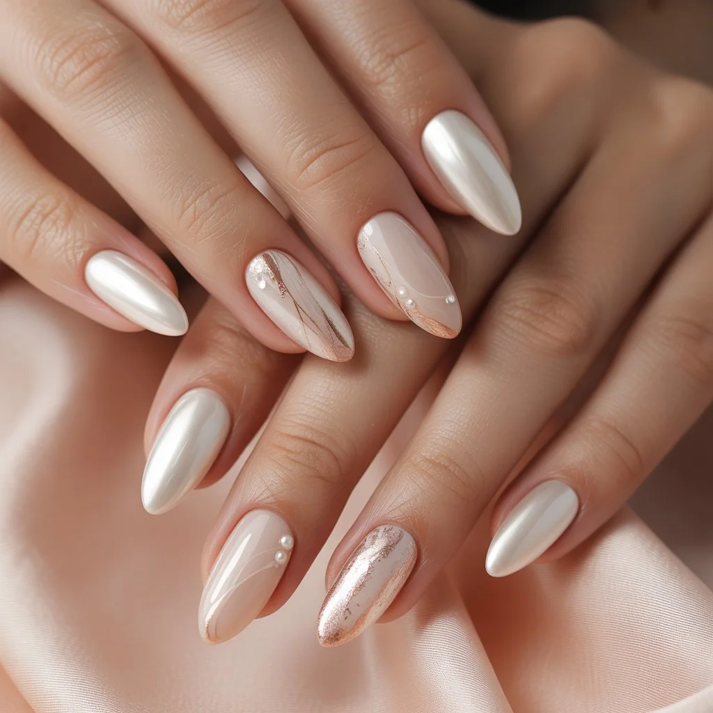Soft Almond Cream Nails