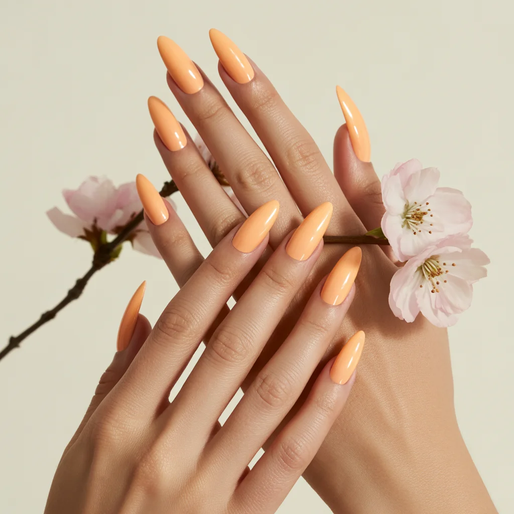 Soft Apricot nails