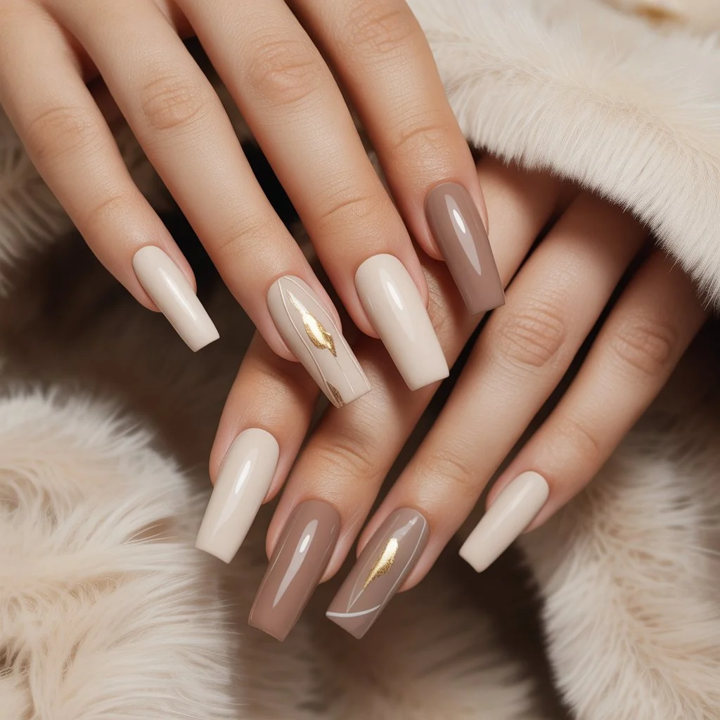 Soft Cocoa Neutral Nails