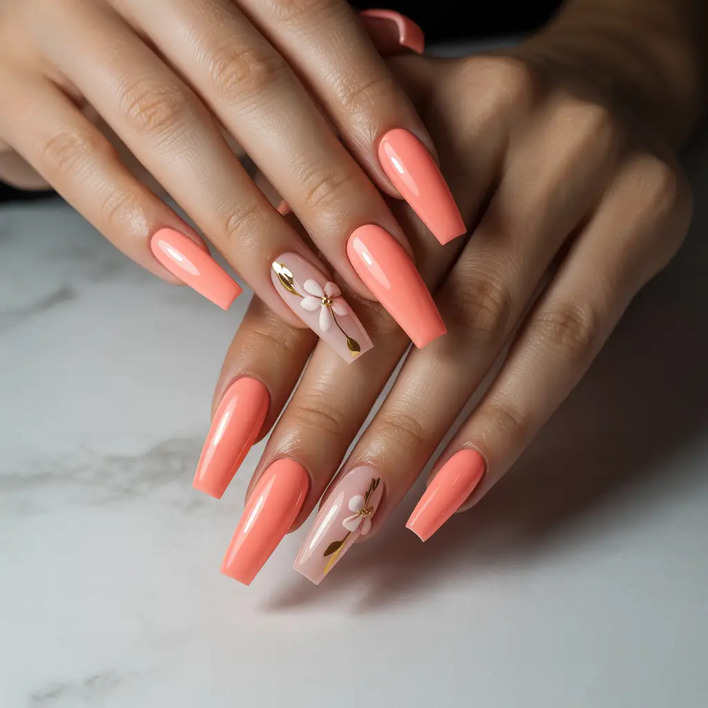 Soft Coral Acrylic Coffins