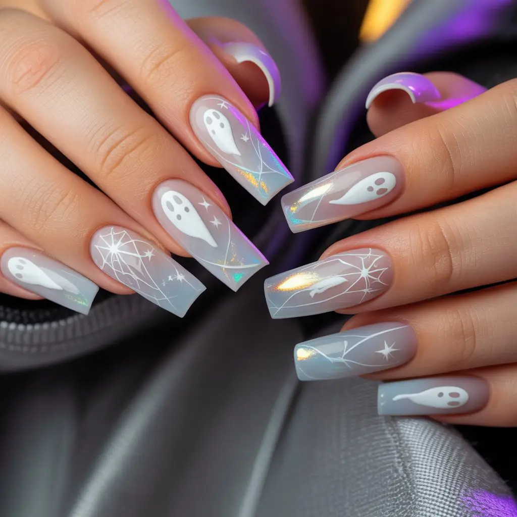 Soft Ghost Whisper Nails