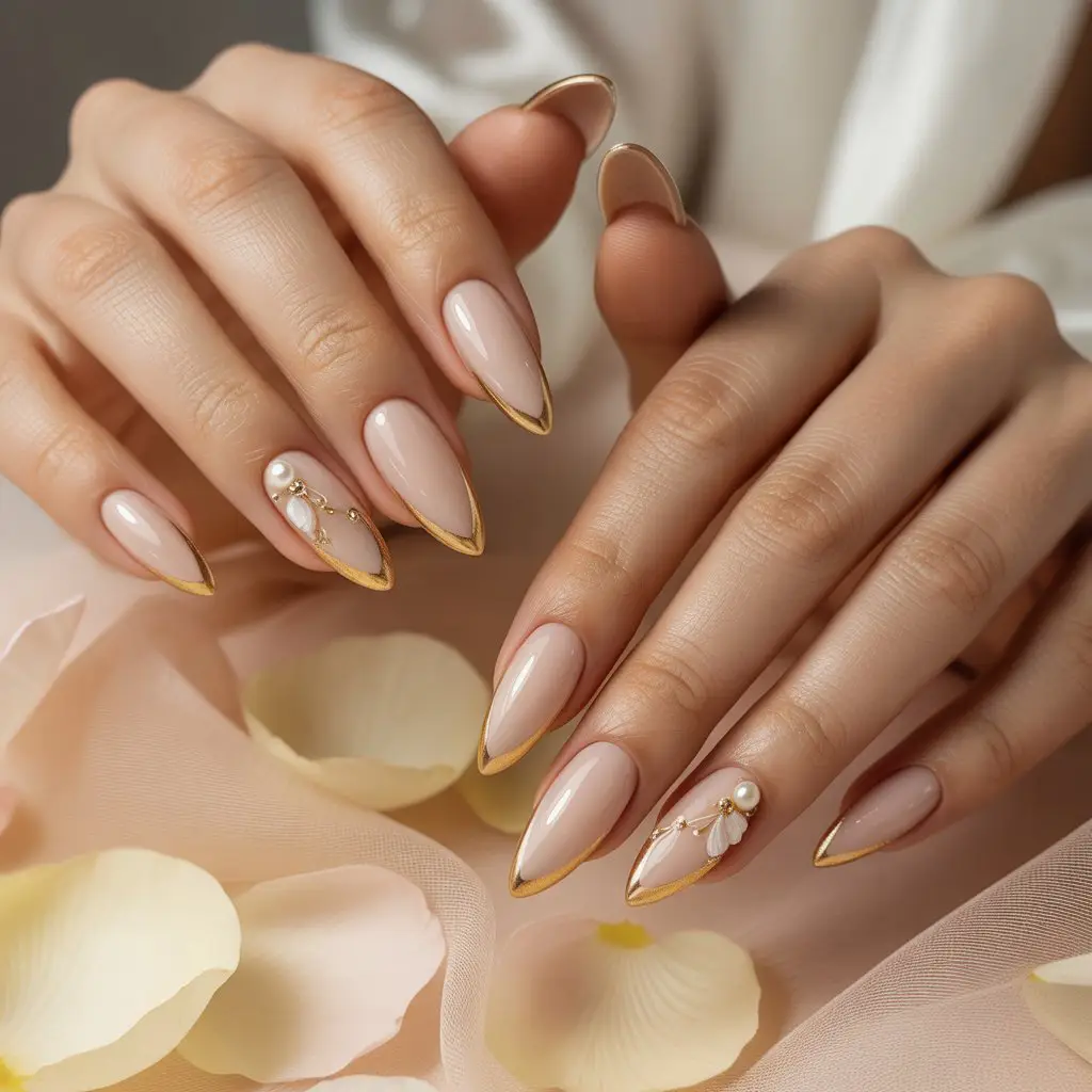 Soft Honey Almond Nails