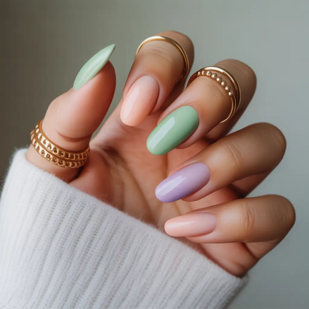 Soft Pastel Nails for Dark Skin Nails