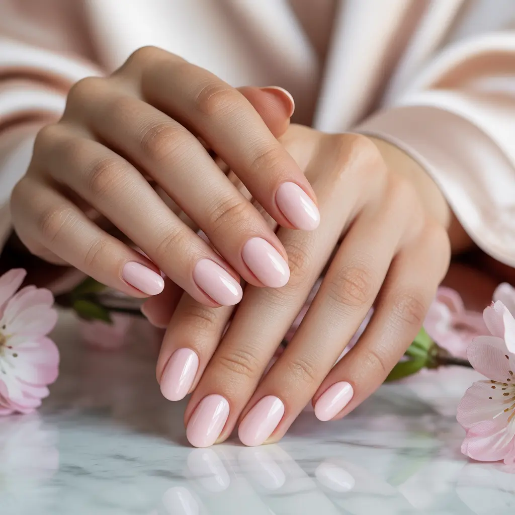 Soft Pastel Pink nails