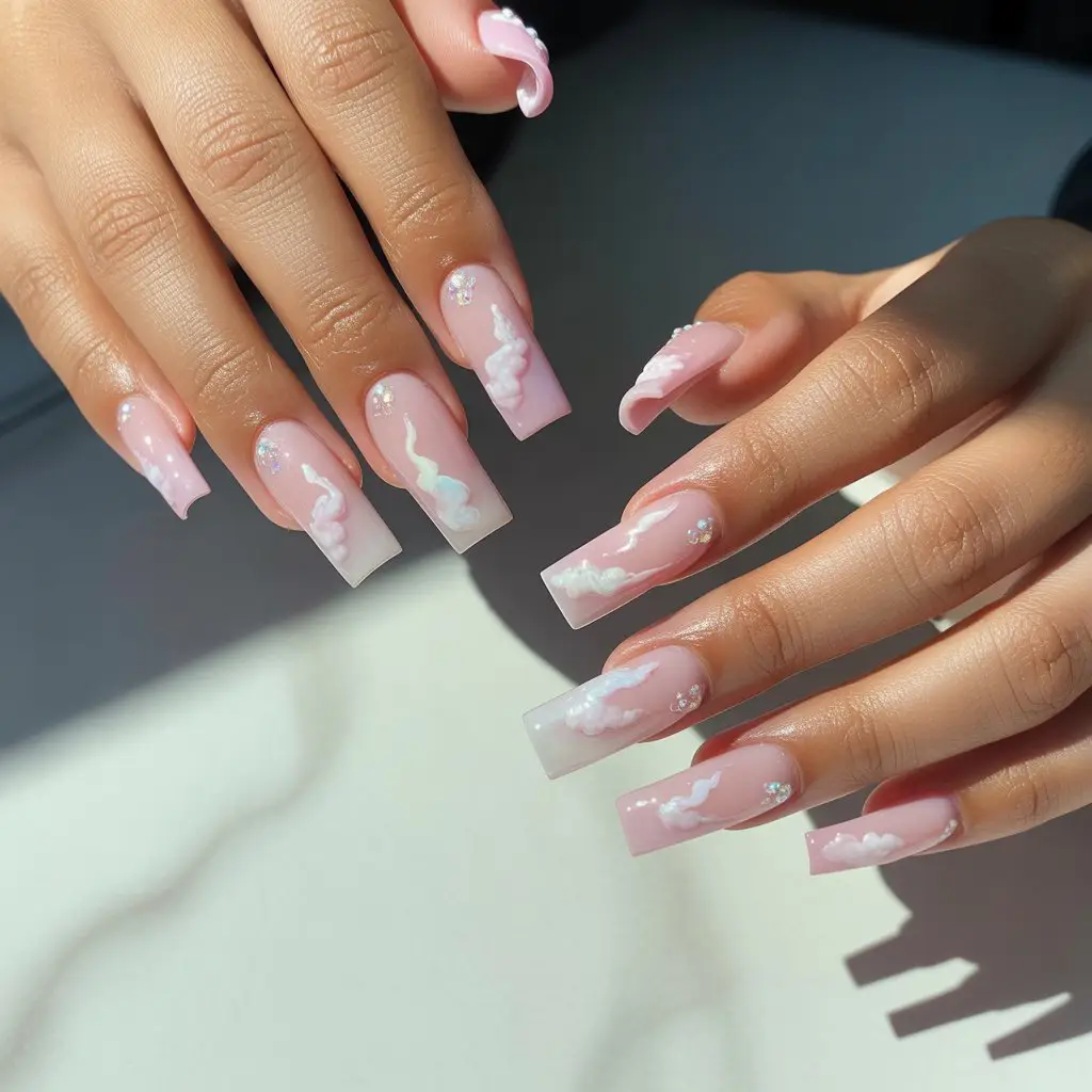 Sorbet Pink Cloud Nails