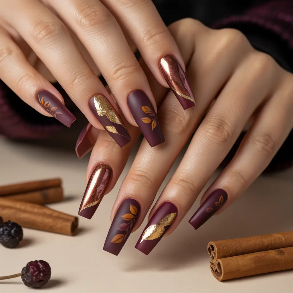 Spiced Mulberry Nails