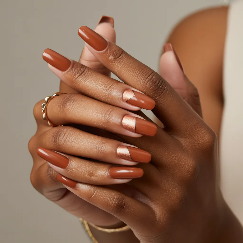 Spiced Terracotta Gel Nails