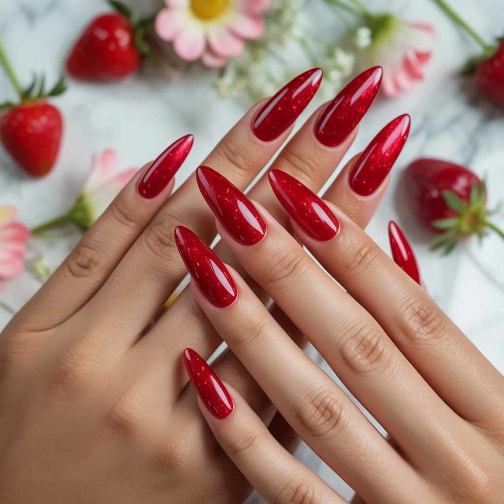 Strawberry Jelly Nails