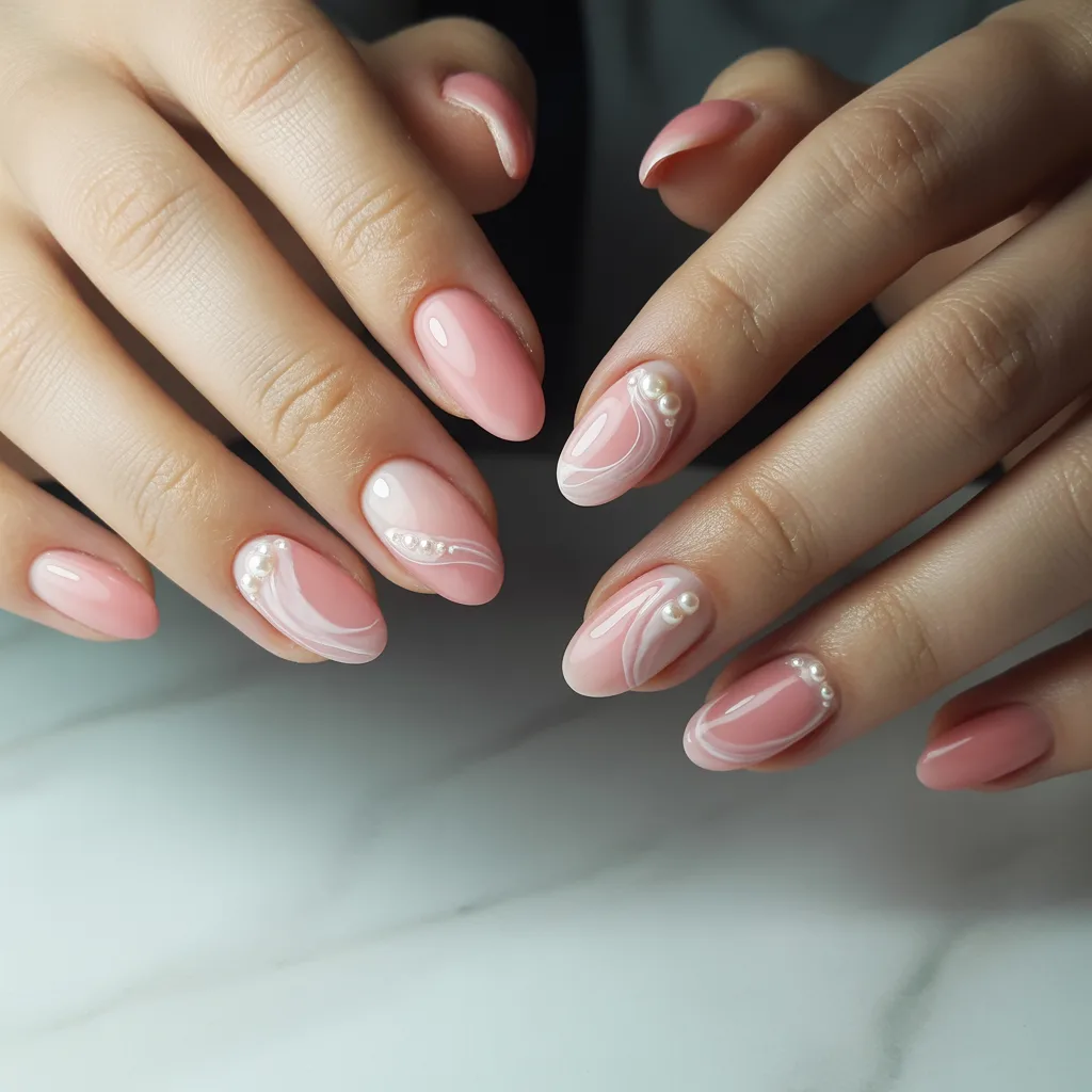 Strawberry Milk Pink Short Nails