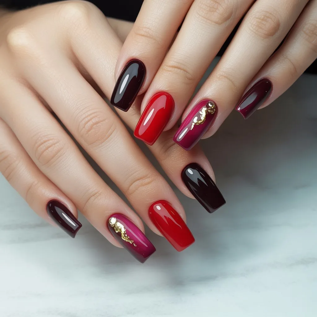 Summer Sangria Nails