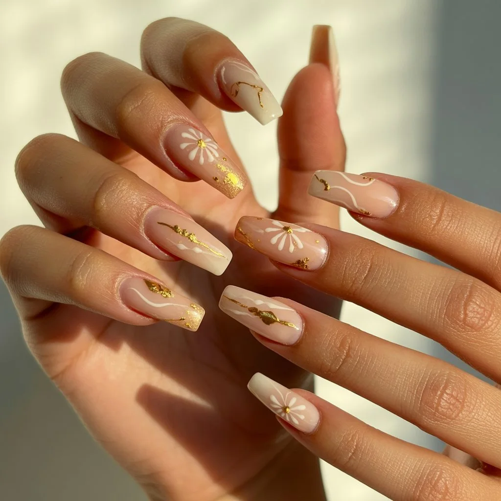 Sunshine Nude Glow Nails