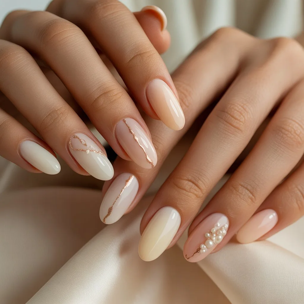 Vanilla Glow Nude Nails