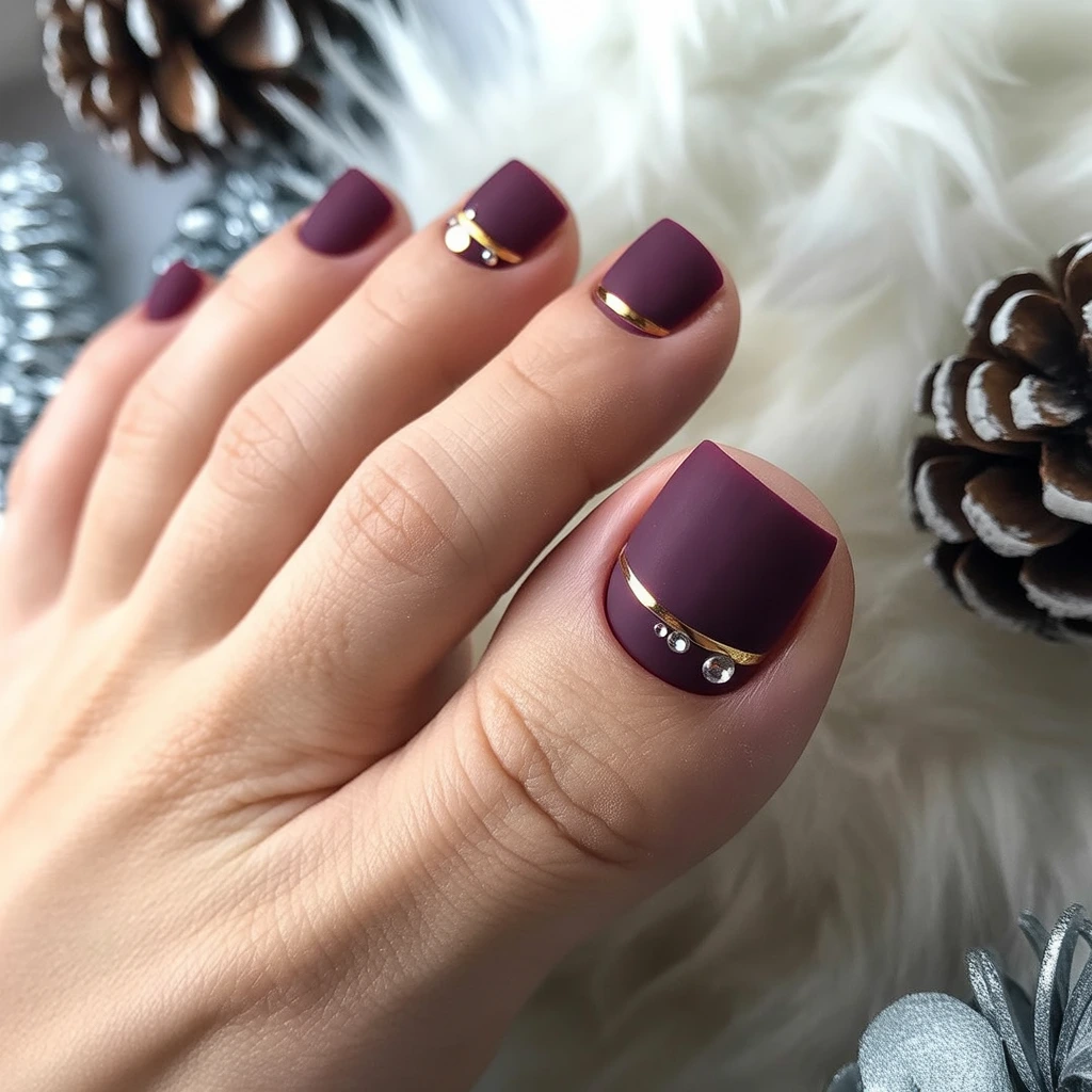 Velvet Plum Matte nails