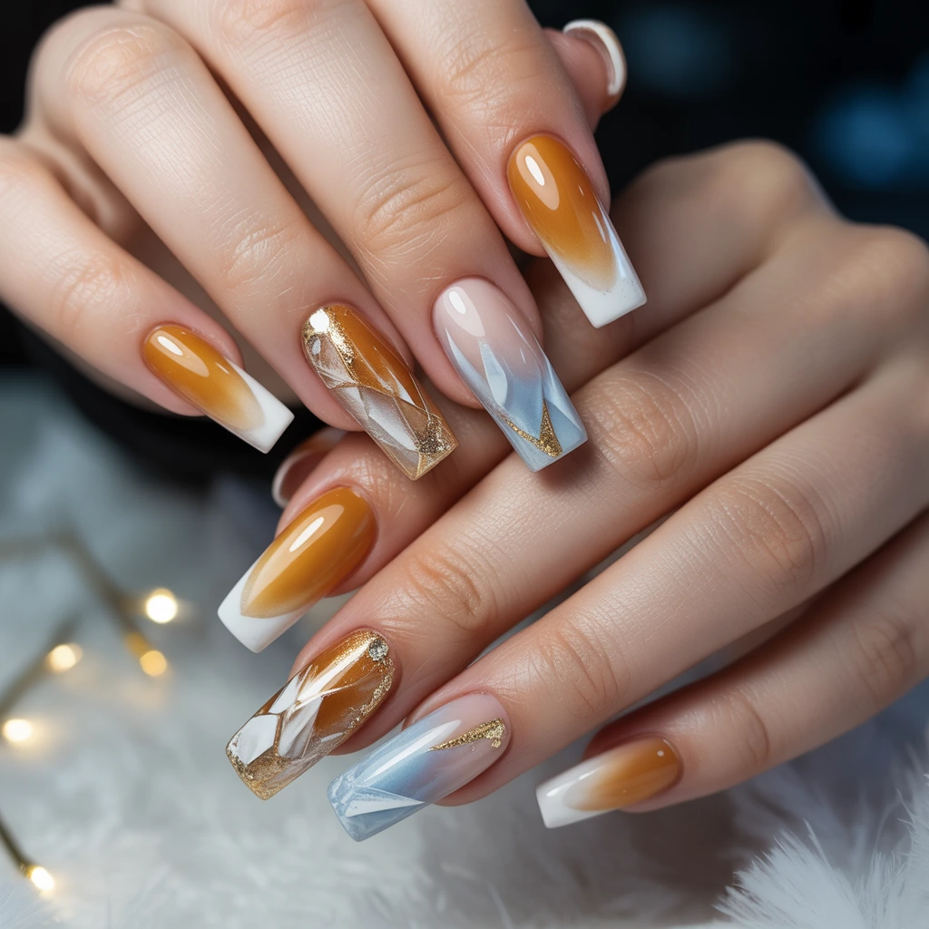 Winter Honey Ice Nails