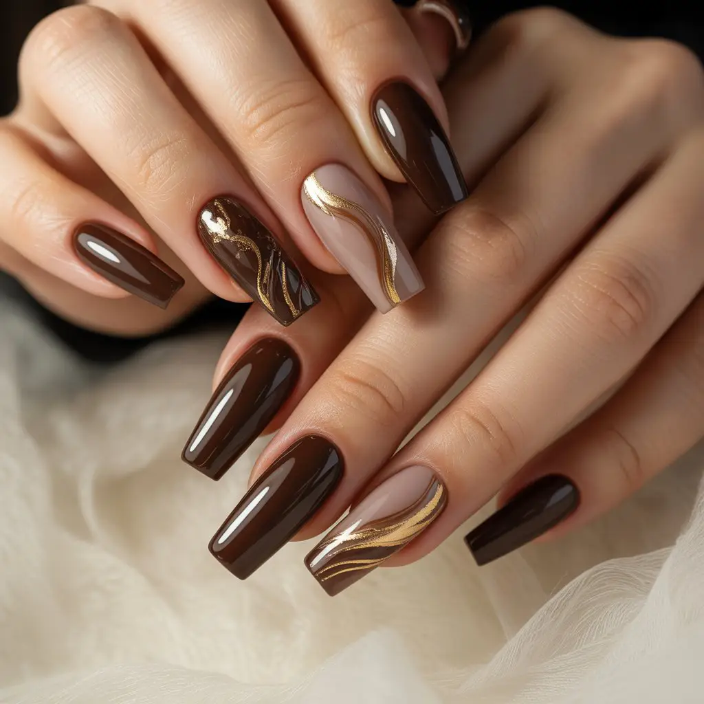 Winter Truffle Gloss Nails