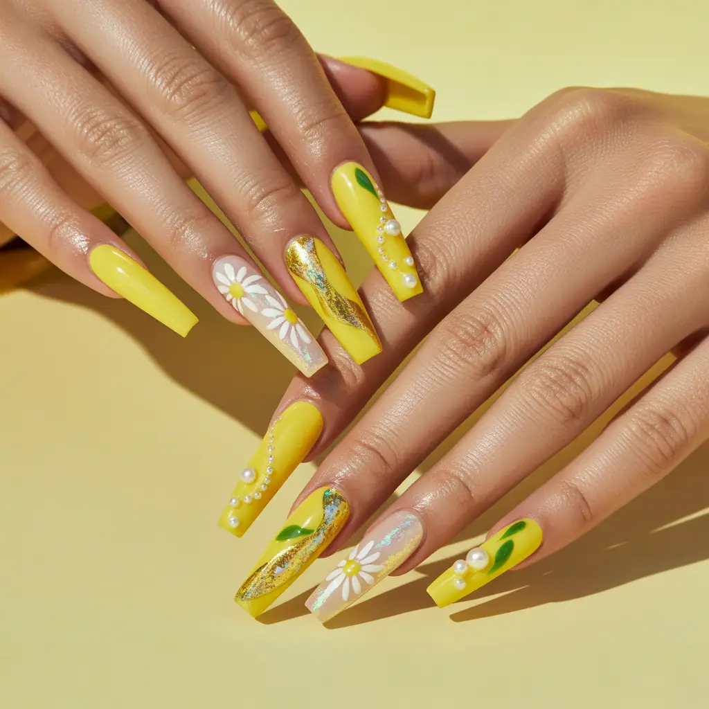 Yellow Sunshine Nails