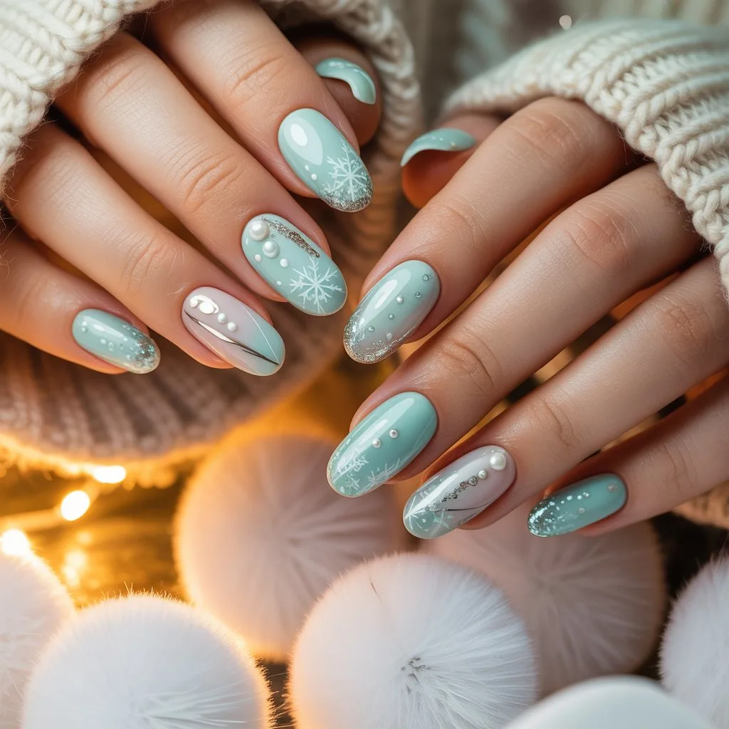 Arctic Mint Nails