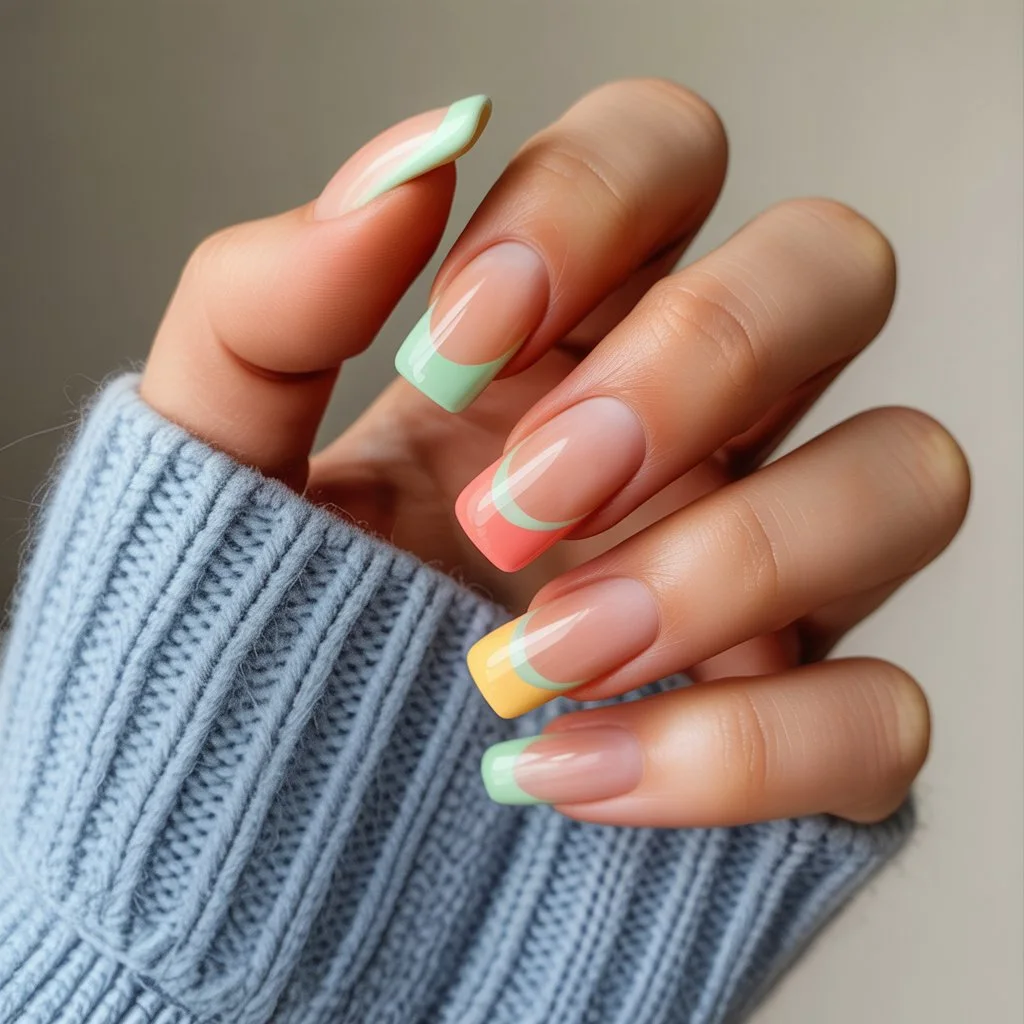 Autumn French Micro-Tips Nail