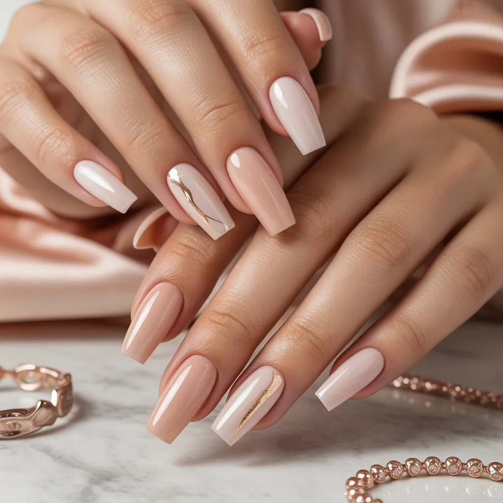 Barely-There Nude Gel Nails