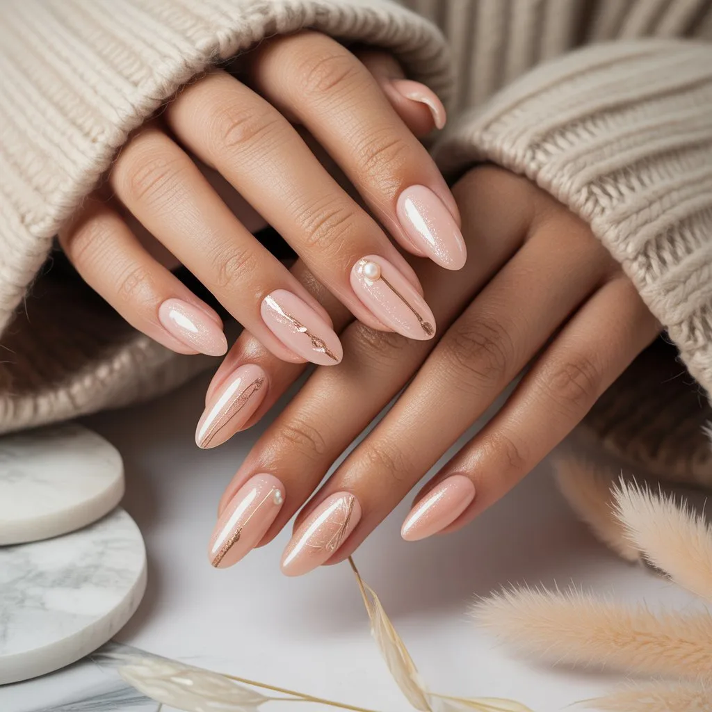 Barely-There Peach Tint Nails