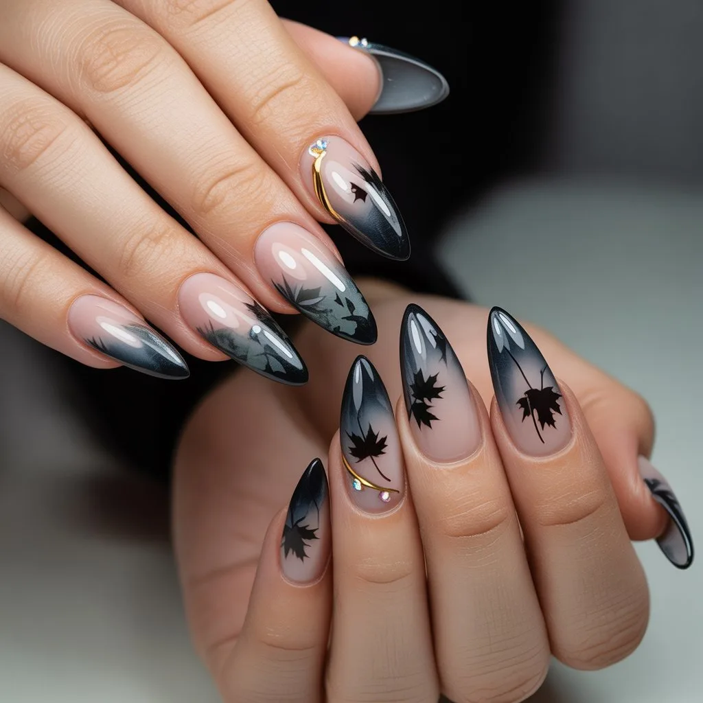 Black Maple-Shadow Tips Nail