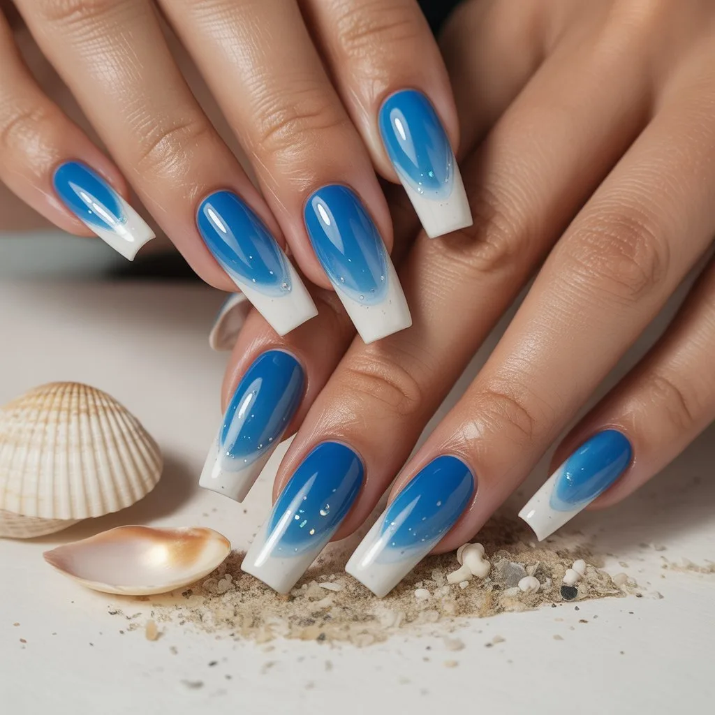 Blue Horizon Fade Nails