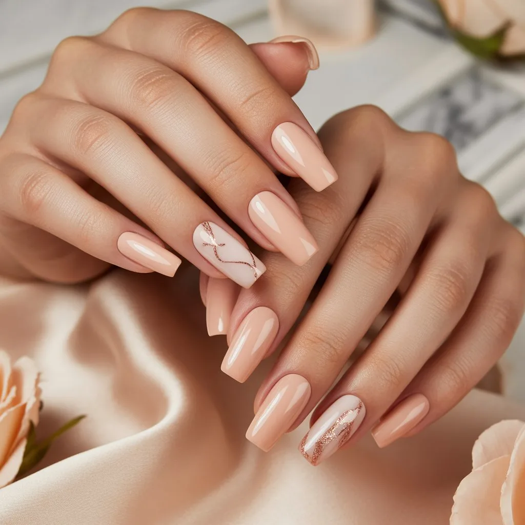 Blush Nude Gel Nails