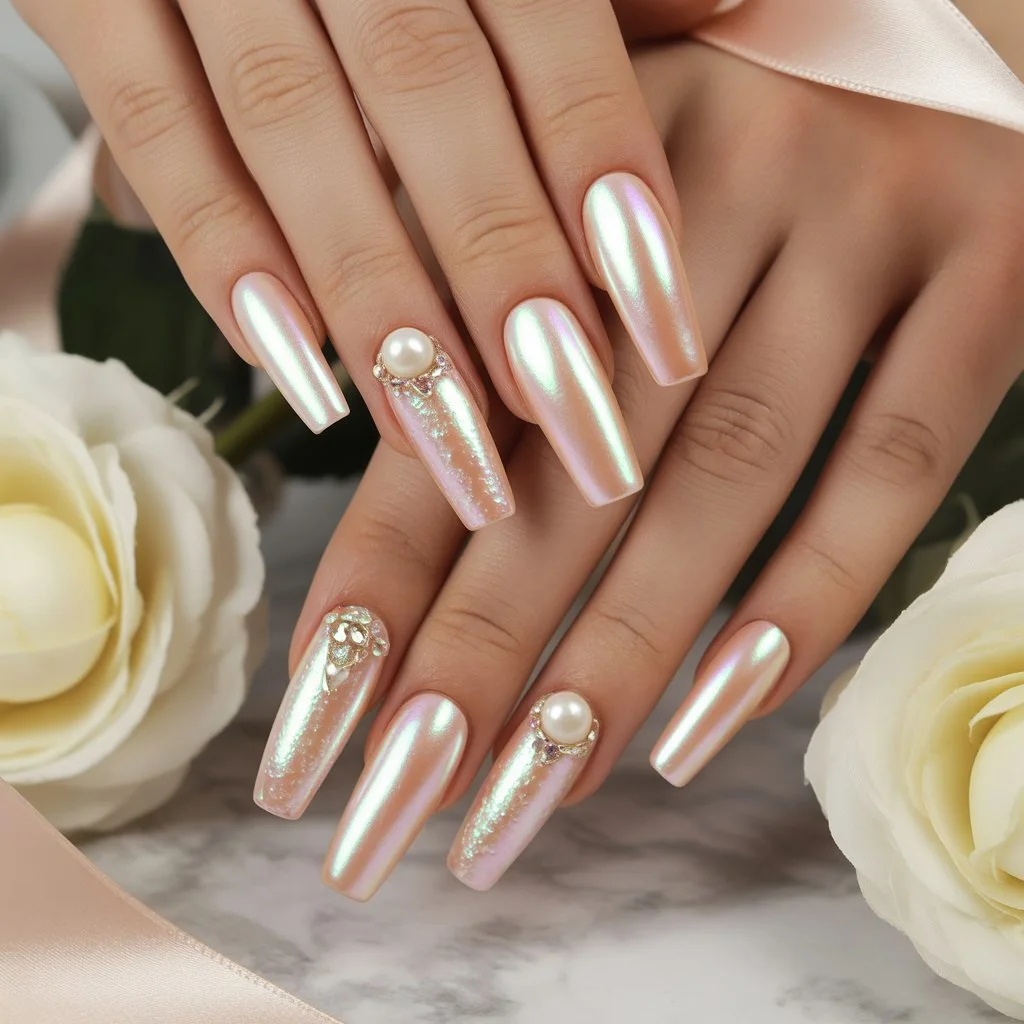 Blush Pearl Sheen Nails