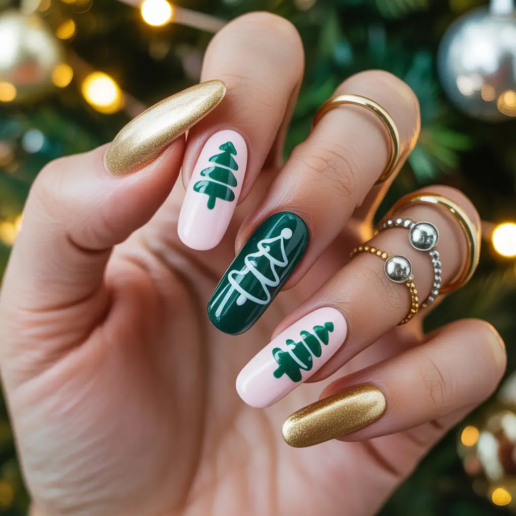 Candy Ornament Tree Nails