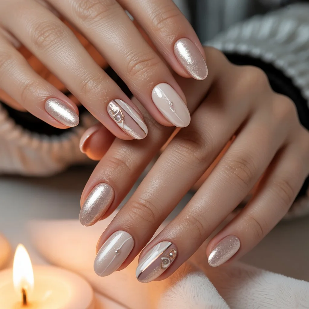 Champagne Glaze Nails