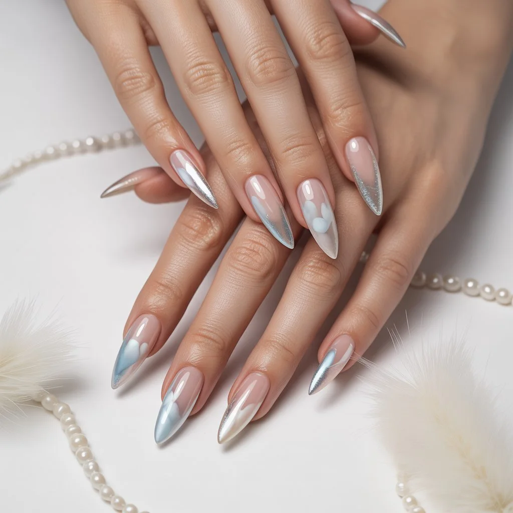 Clear-Gloss Winter Shine Nails