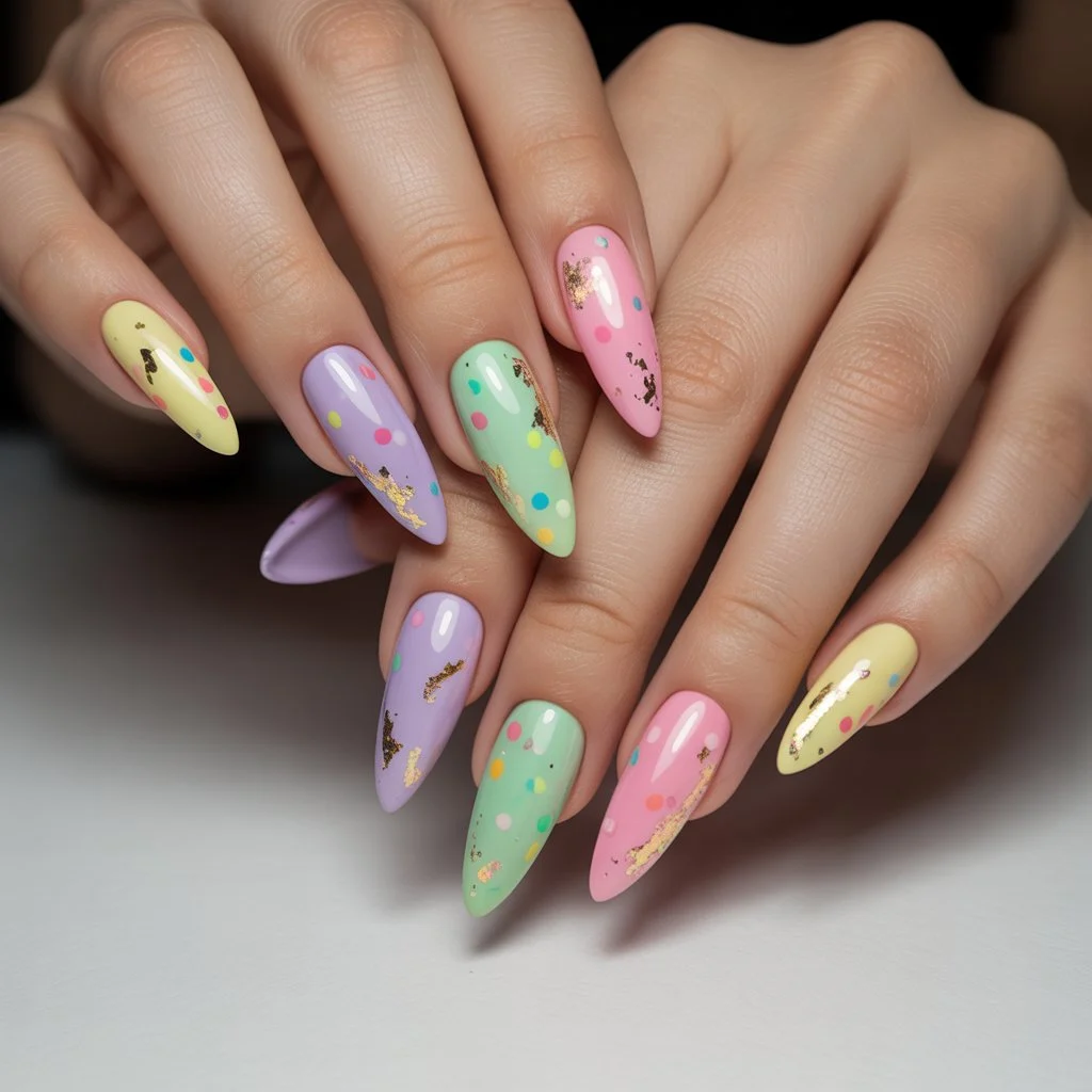 Confetti Sprinkle Summer Nails